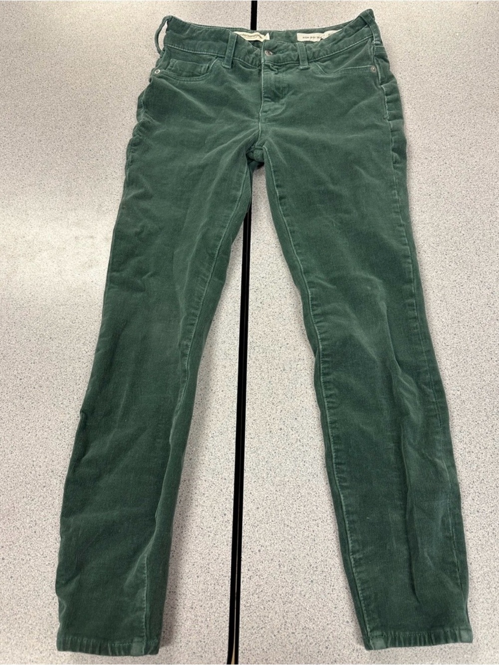 Pilcro by Anthropologie Slim Fit Forest Green Corduroy Pants for Women